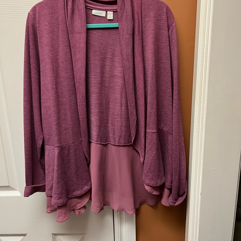 Elegant Women's Cardigan in Berry by Logo Lounge